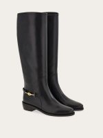 Ferragamo F buckle knee boot - Image 4